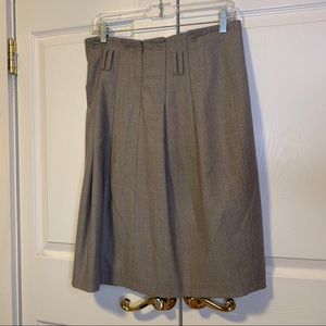 Le Civette Cream wool blend skirt